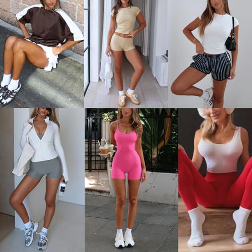 3 Pairs Pilates Socks with Grips for Women Non Slip Yoga Crew Socks for Women4