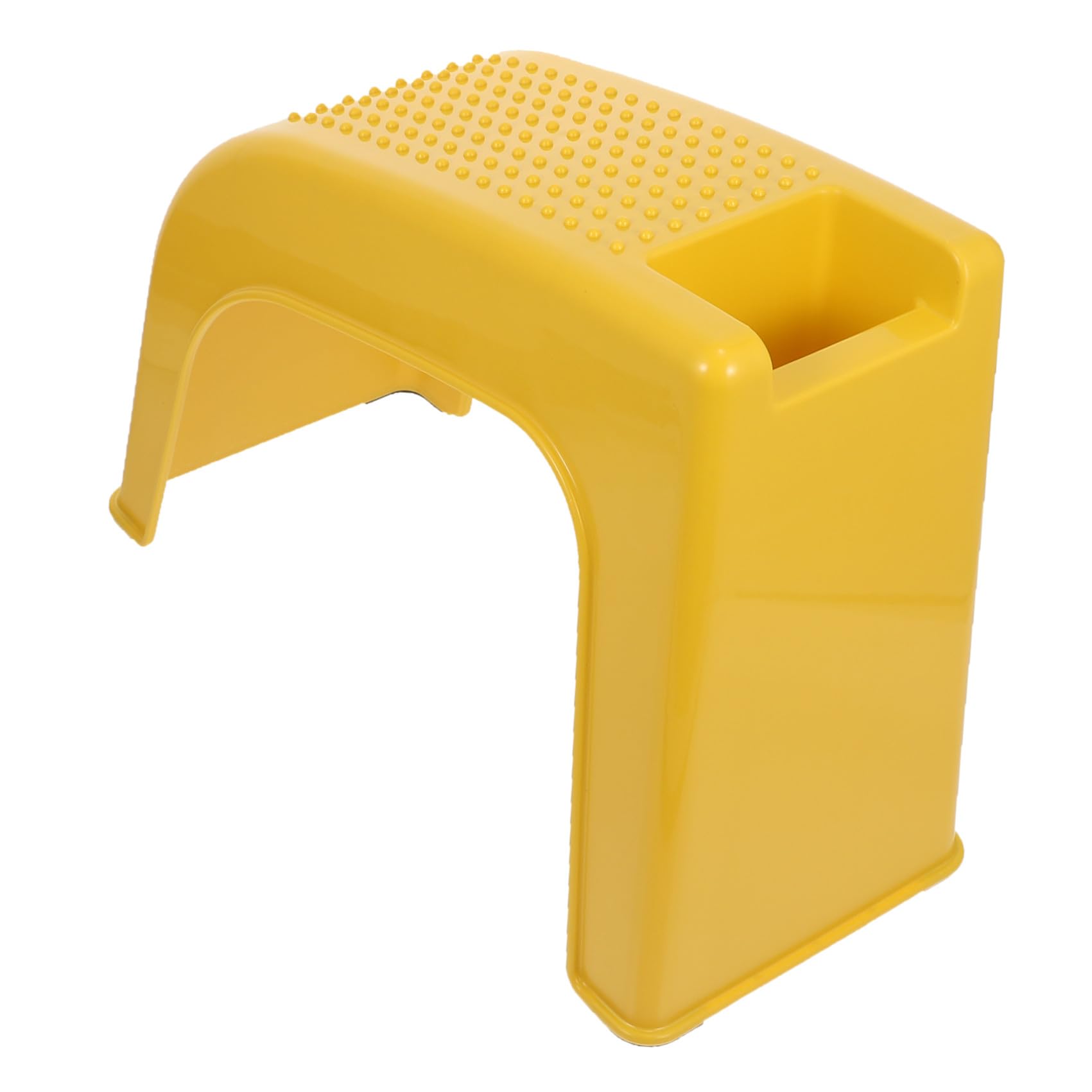 BESTYASH Sgabello Supporto Compatto in Plastica Gialla per Pedicure | Uso per Salone e Casa, Portata Stabile Base Antiscivolo, Comfort Durante la Cura del Piede