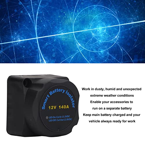 Smart Battery Isolator, Keep Charged Voltage Sensitive Relay Abs Weather Resistant Complete 12V 140A For Trucks Suvs #TOP6