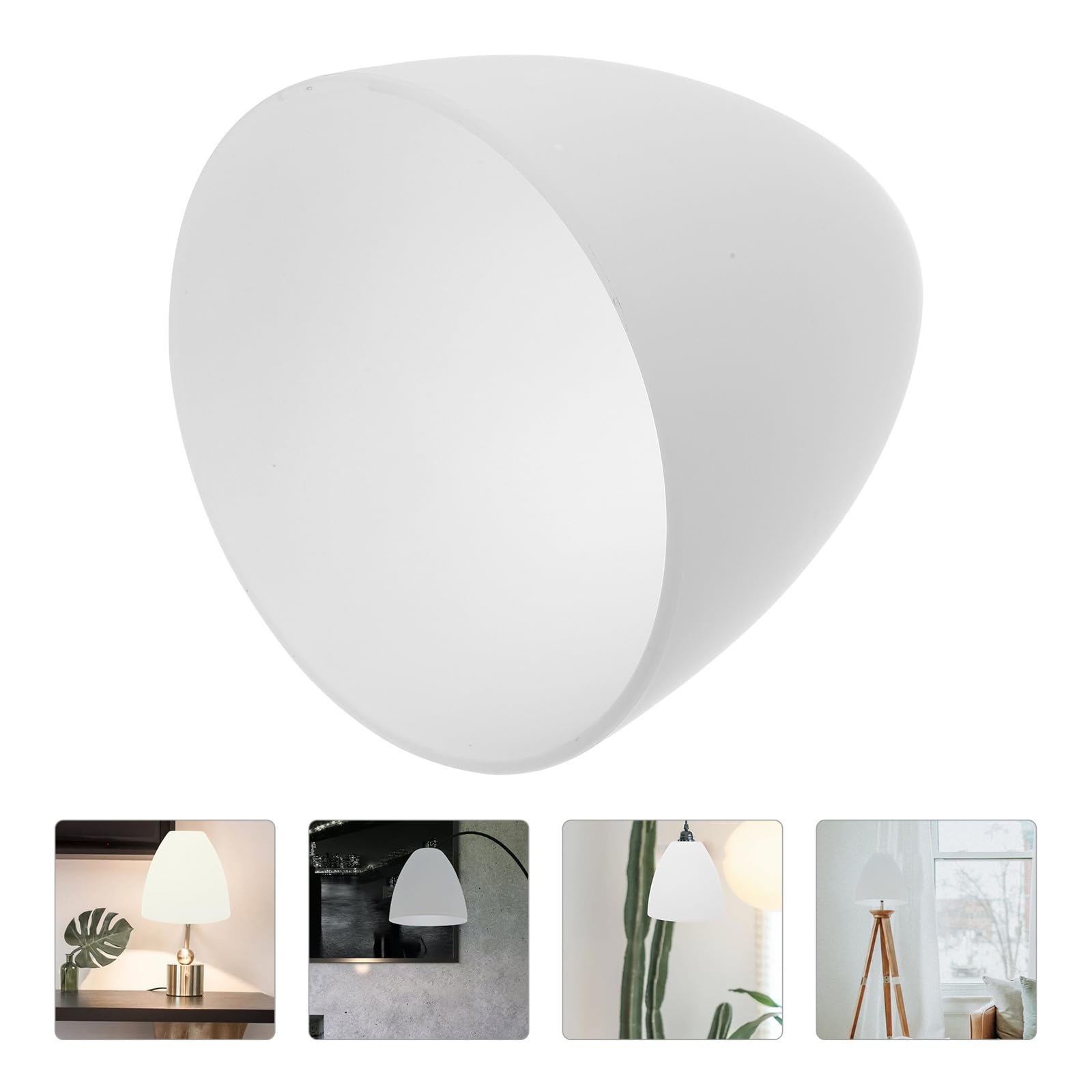 OSALADI Glass Lampshade E27 White Chandelier Lampshade Lamp Fixture Replacement European Glass Lamp Shade Replacement for Celling Wall Lights - Image 4