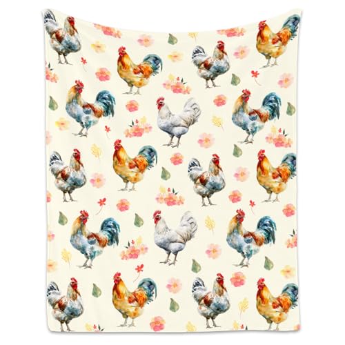 Chicken Blanket, Cute Soft Throw Gifts for Kids, Cozy Flannel Throw Blankets for Couch Sofa, 30"x40"
