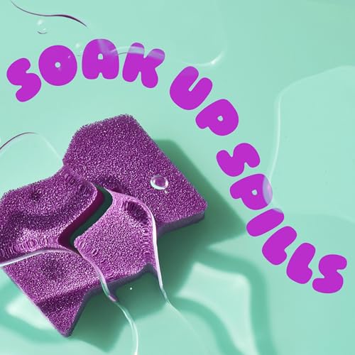 Image of Brite by Scotch-Brite Scrub & Wipe Scrubber, 6 Pack of Scrubbers | Scrubbing Kitchen and Dish Sponge,Can be used with BRITE Drain and Dry Stand , 6 Scrub Sponges