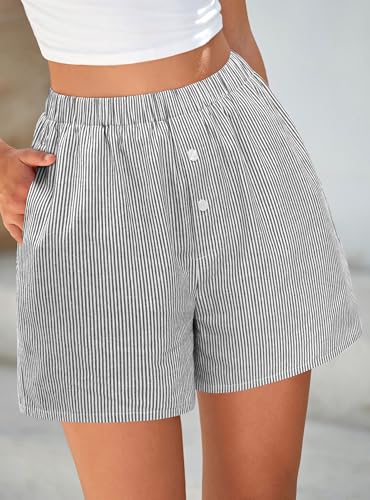 Image of PRETTYGARDEN Womens Summer Gingham Boxer Shorts