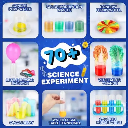 Overview of 70+ science experiments — volcanoes, chromatography, rainbow reactions and more