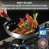 T-fal Professional VX3 Brushed Nonstick Fry Pan with Stainless Steel Handle 12 Inch, Oven Broiler Safe 400F, Cookware, Pots and Pans, Skillet, Restaurant & Business Grade, Certified NSF and CBA, Black #1