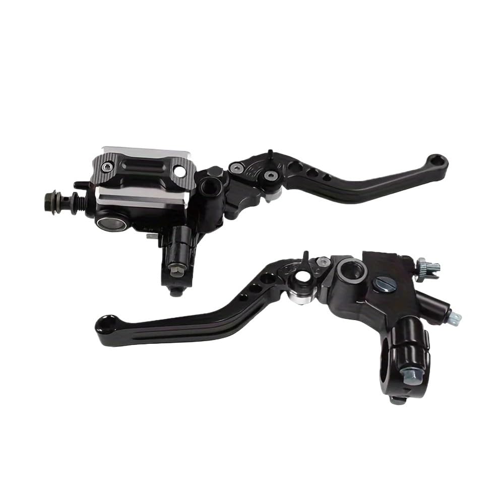 Vghkdfcfh Black Motorcycle Clutch Lever 2Pcs 22Mm 7/8" Motorcycle Cnc Handlebar Master Cylinder Levers Handle Hydraulic Brake Pump Clutch Adjustable Hand Lever(Black)