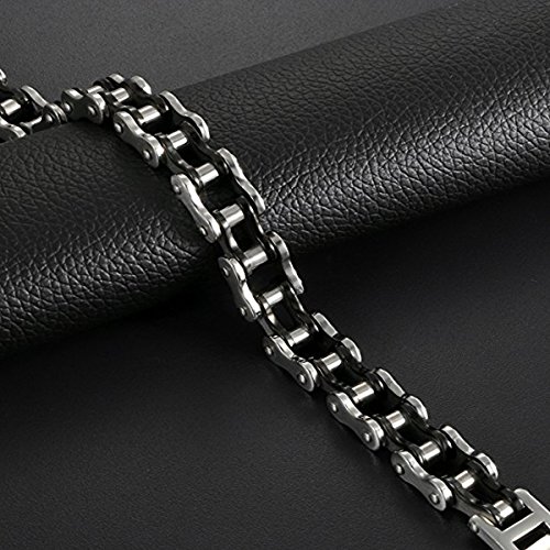 Feraco Mens Bikers Bracelet Stainless Steel Motorcycle Bike Chain Bracelets 8.4 Inch3