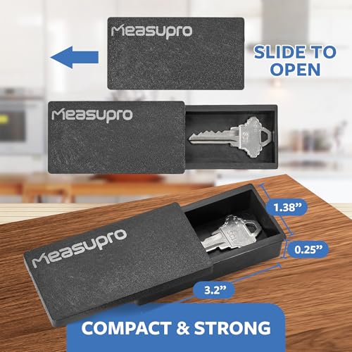 Image of Magnetic Key Holder for Car 6 Pack - Under Car Spare Keys Hider Hide A Key for Your Car So You Never Lock Out Magnetic Key Plastic Boxes Store a Spare Key for Your Home Office - Rugged Black
