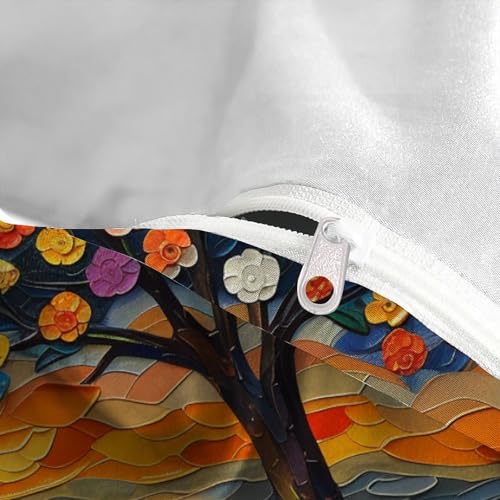 Housse de couette fermeture éclair imprimé cosmique microfibre douce