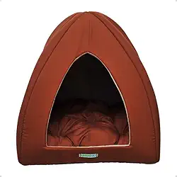 Cama Caminha para Cães e Gatos com Almofada Removível Uso Inverno e Verão(Marrom)