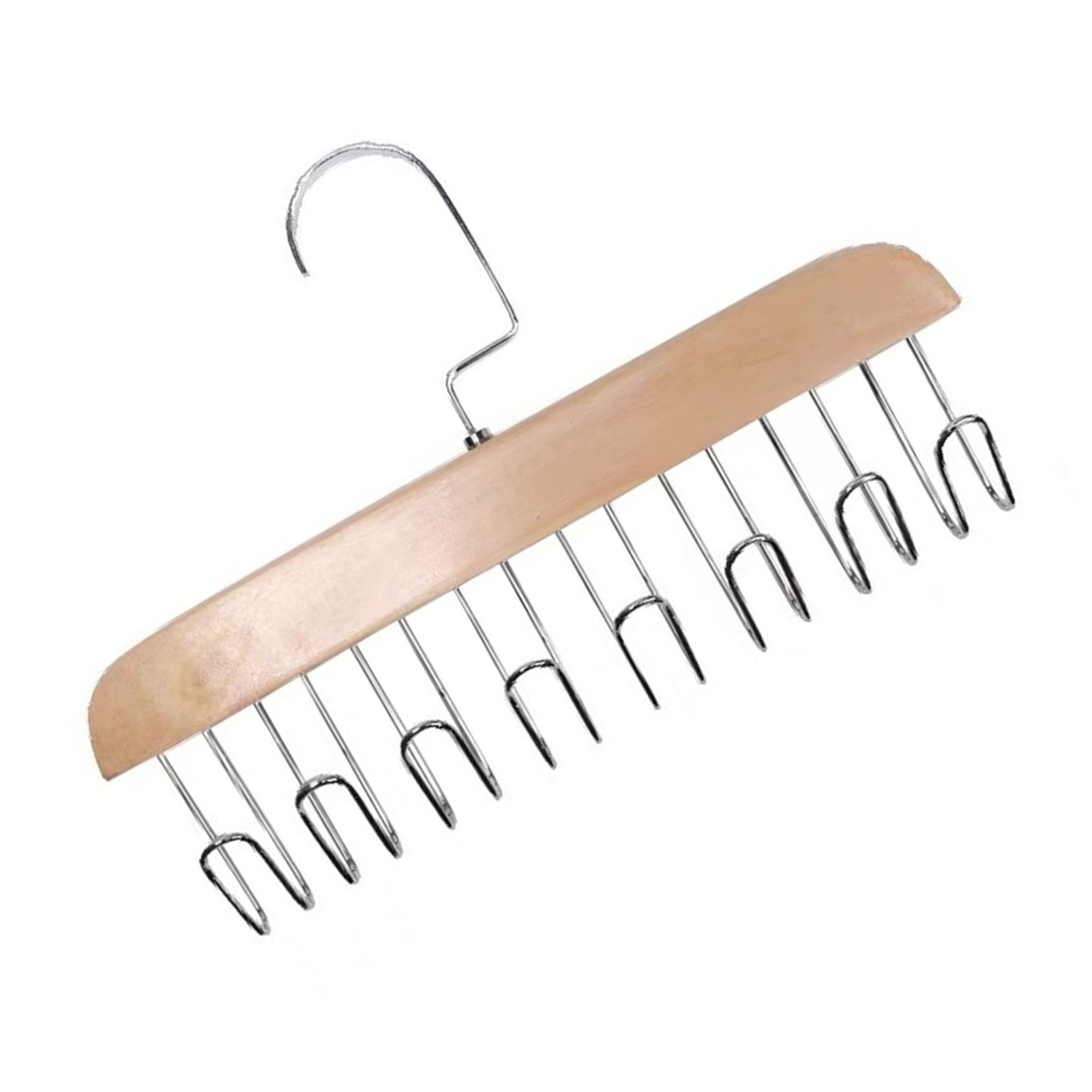 Kunya® Space Saving 8 Hooks Wooden Bag Hanging Hook Hangers for Student Dormitory for Coats, Jacket, Dress, Sarees, Pants, Scarfs & Other Clothes, Durable & Versatile