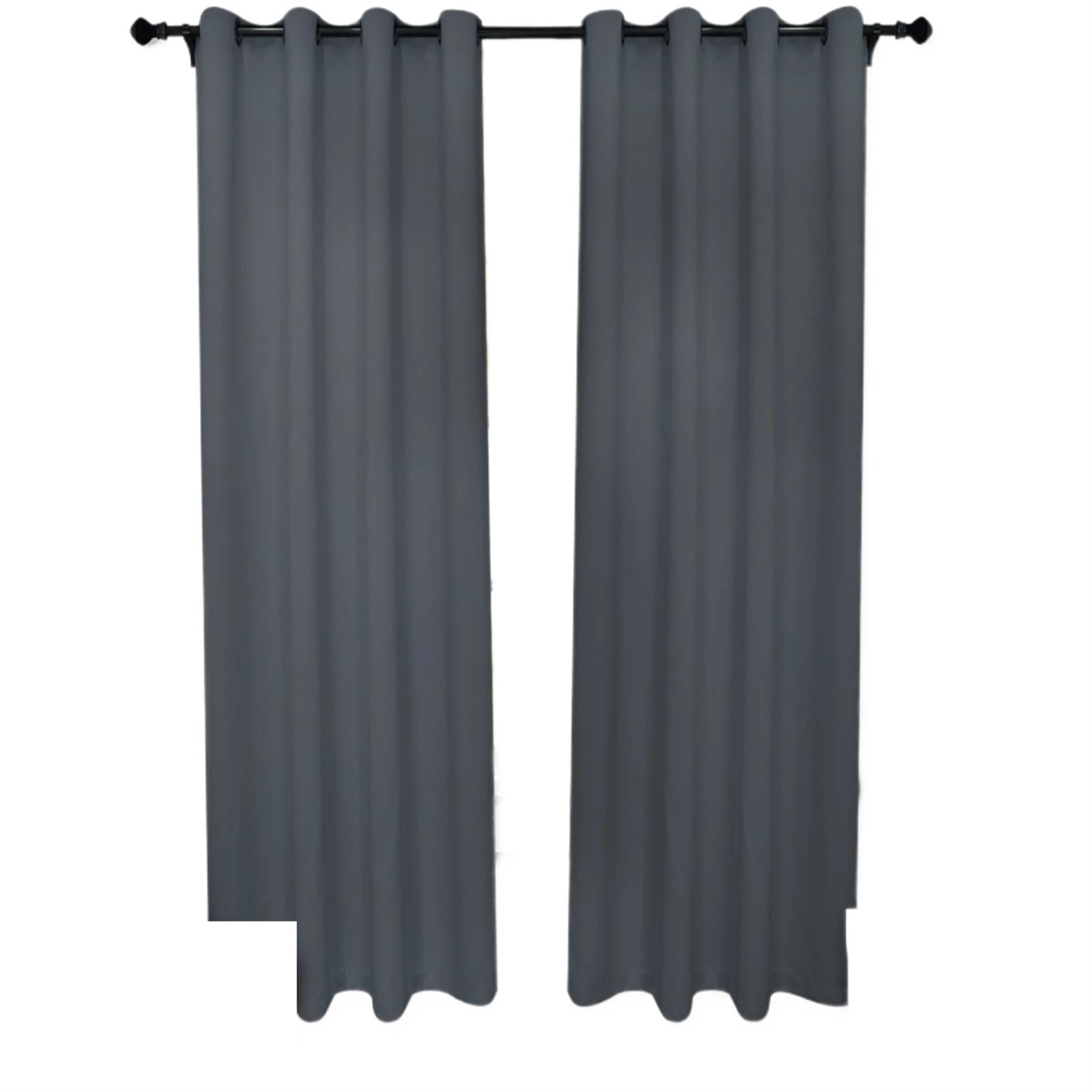 LXLAEOANG Blackout Curtains Blackout Curtain for Bedroom Livingroom Heat Full Light Blocking Drapes with Black Liner(Gray-2Panels,132x160cm(52x63inch))