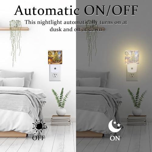 Image of Night Light, Dusk to Dawn Night Light Plug in, Christmas Tree Gift | Christmas Night Light for Kids,0.5w Energy Saving,Sleep Friendly,Nightlight for Hallway Stairway Kitchen Bedroom