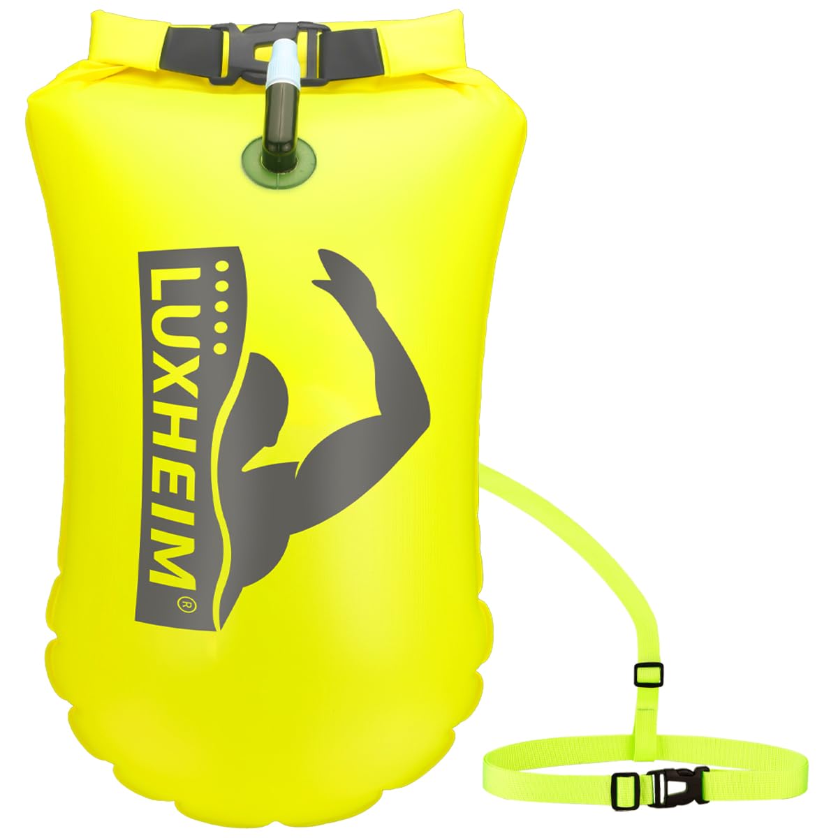 LUXHEIM Swim Buoy Tow Floats for Open Water Swimming Highly Visible Swim Float Dry Bag Waterproof Inflatable PVC Tow Float for Triathlons — image 1