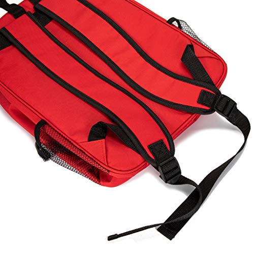 Image of Red Emergency First Aid Bag Backpack Empty Medical Treatment First Responder Trauma Bags (Red 3)