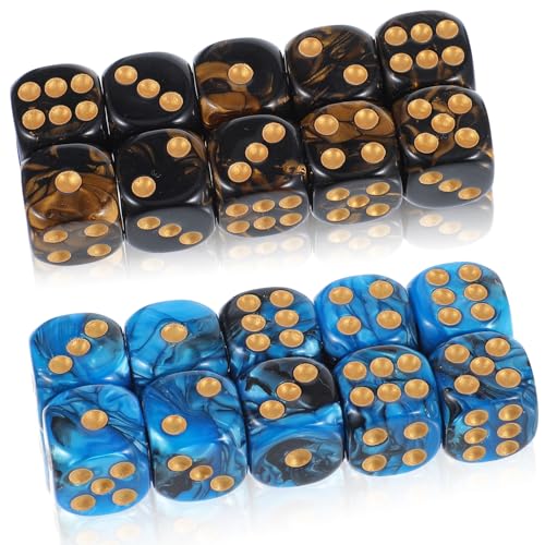 Trinkrittey 20 Stücke Würfel 16mm D6 Acryl Dice Set Polyedrische...