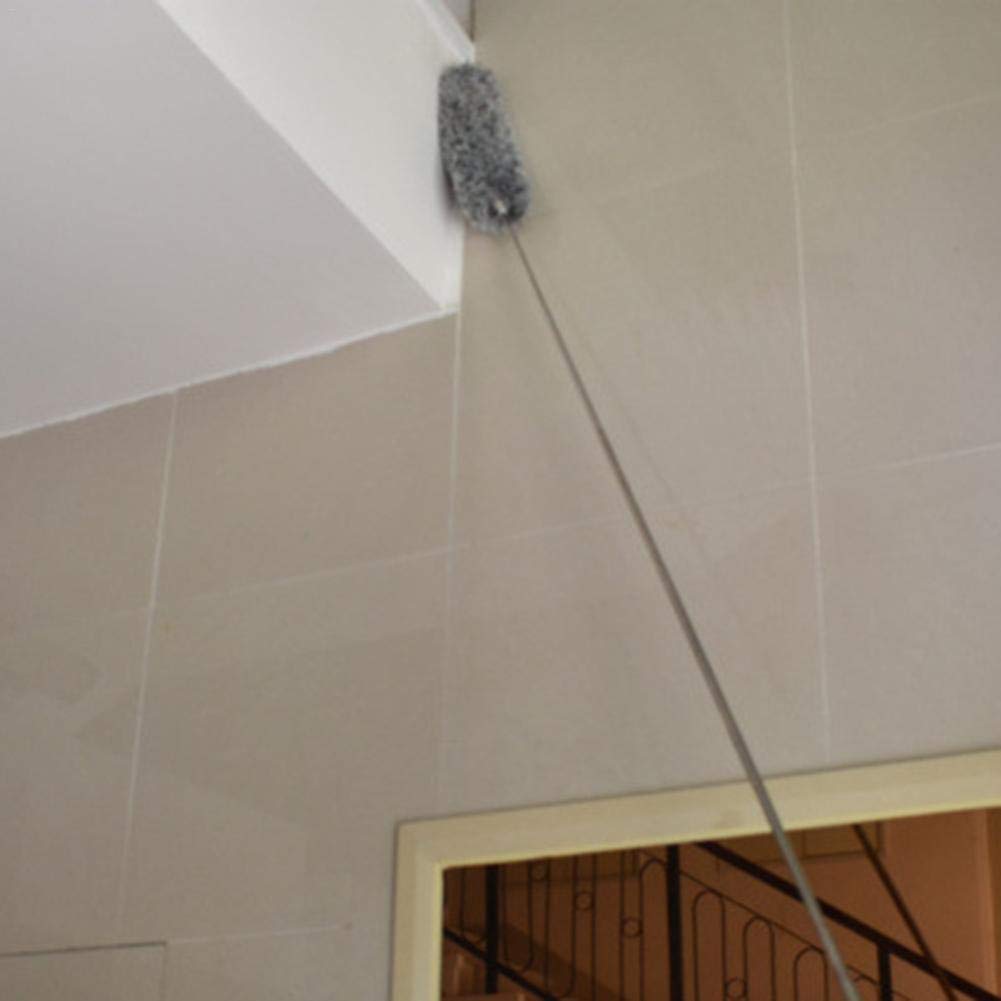 Spolverino telescopico a forma di ragnatela, estensibile, con asta telescopica in microfibra, per la pulizia di ventilatori a soffitto, persiane, ragnatela, auto normale