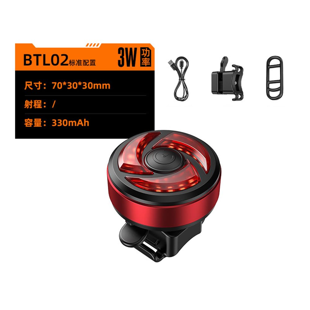 Luci Posteriori per Biciclette Luci di Stop Luci A Induzione Luci Lampeggianti di Ricarica USB Indicatori di Direzione Automatici Intelligenti