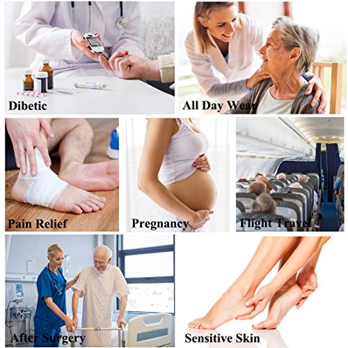 Socks Daze Non-Skid Diabetic Socks for Men Women with Grips, Non-Binding Crew Circulation Half Cushioned Non Slip Socks4