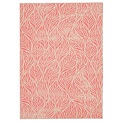 Linon Washable Kenji Polyester 2'x3' Rug in Ivory