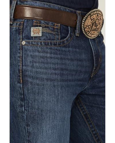 Cinch Men's Grant Medium Wash Relaxed Bootcut Rigid Denim Jeans Indigo 31W x 32L US2