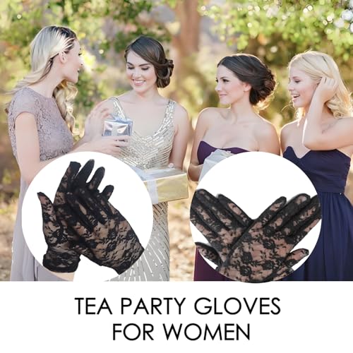 Women Lace Gloves for Tea Party Gloves Wedding Glove Opera Party Glove Elegant Accessories3