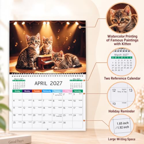 Image of 2027 Wall Calendar 12 Month Hanging Monthly Planner
