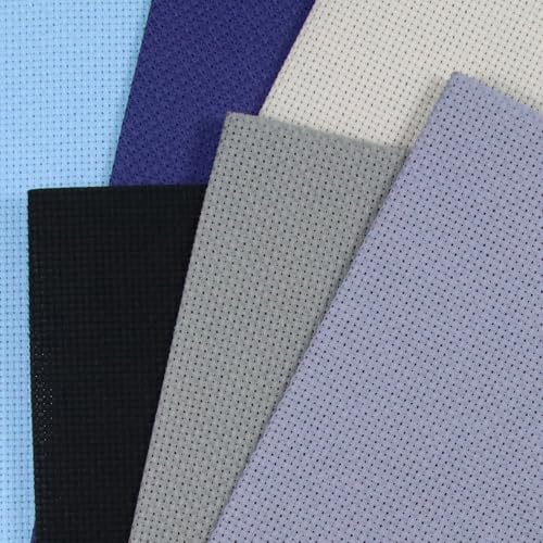 Image of KCS 6 pc of 12 inch x 18 inch (30cmx45cm) Counted Cotton Aida Cloth Cross Stitch Fabric (14CT-H)