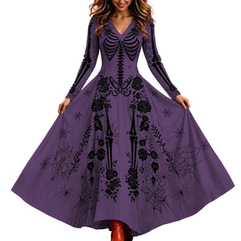 Halloween Costumes Dresses for Women Adult Woman Costume Womens Adults Witch Witches Cape Dress Wedding Haloween Outfits Plus Size Funny White Gothic Teens Ladies 50s UK Vampire Devil