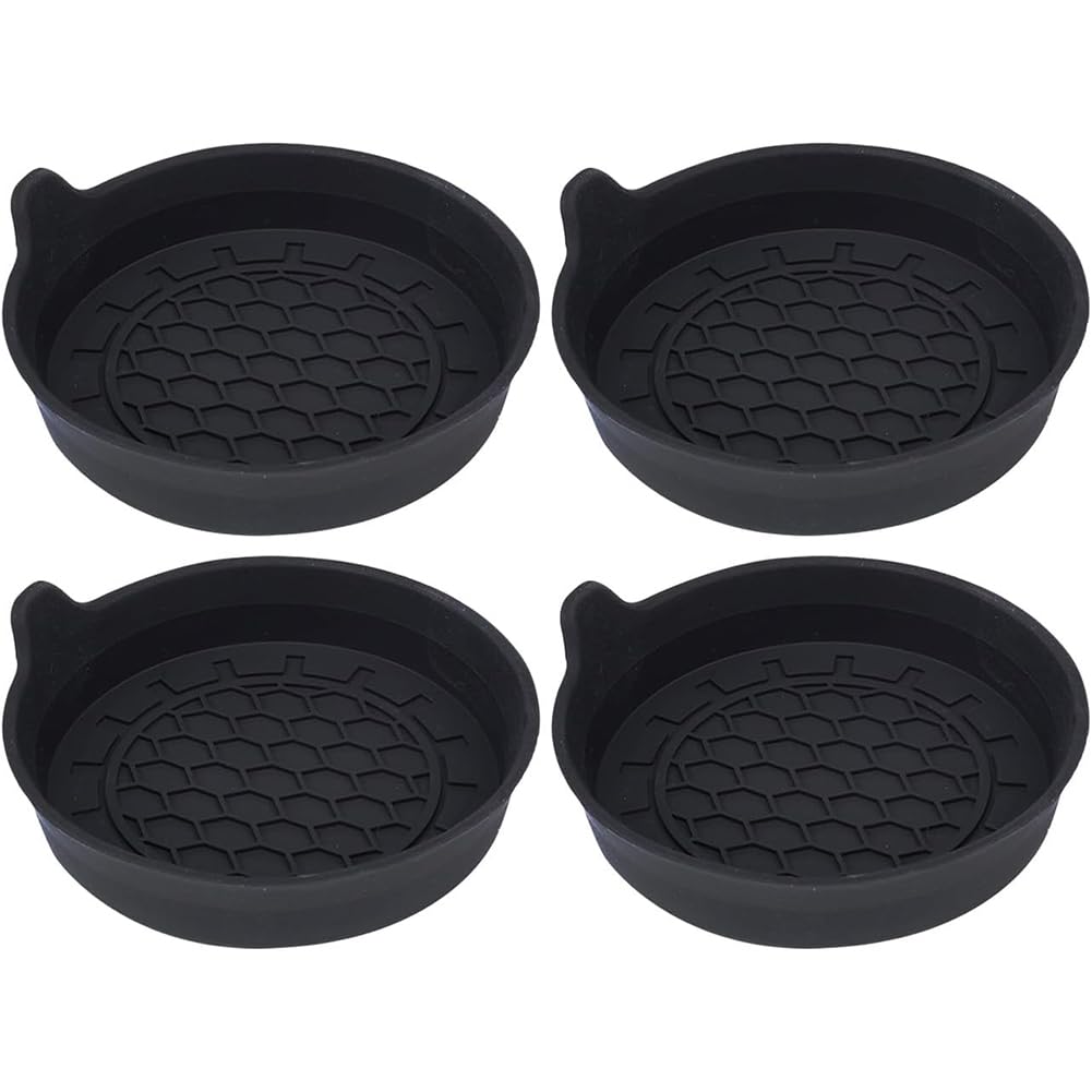 SRTMIRJJ Silicone Car Coasters for Mini Cooper Hatchback F55 F56 F57, Universal Cup Holder Coaster, Waterproof Anti Slip Shockproof Coasters, Interior Accessories,4pcs