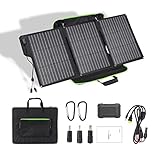 【Compatible con la mayoría de las centrales eléctricas】- El panel solar SUPAREE de 100W viene con un conector MC4, un cable XT60 y una salida de CC, adecuado para la mayoría de los tipos de centrales eléctricas. La potencia máxima de salida de CC es de 18 V/5,5 A. La superficie ETFE y las costuras de precisión son resistentes para uso en exteriores y la superficie ETFE protege mucho mejor el panel solar. tamaño abierto: 47x21.65x0.787in; Tamaño plegado: 21.65x16.92x1.37in.