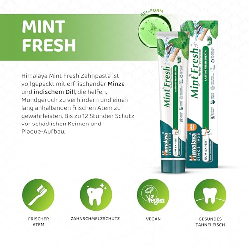 Himalaya Mint Fresh Herbal Toothpaste Gum Expert Range for Healthy, Protected Gums and Fresh Breath, 75 ml – Ansicht 5