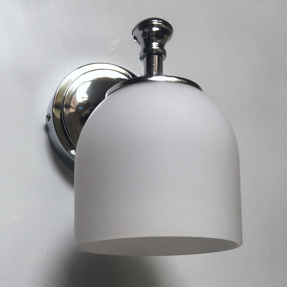 Nowoczesna srebrna lampa ścienna LED do łazienki, oświetlenie toaletkowe, mlecznobiałe szkło, retro, do przedpokoju, styl wiejski, żelazo, E27, rustykalny, okablowany