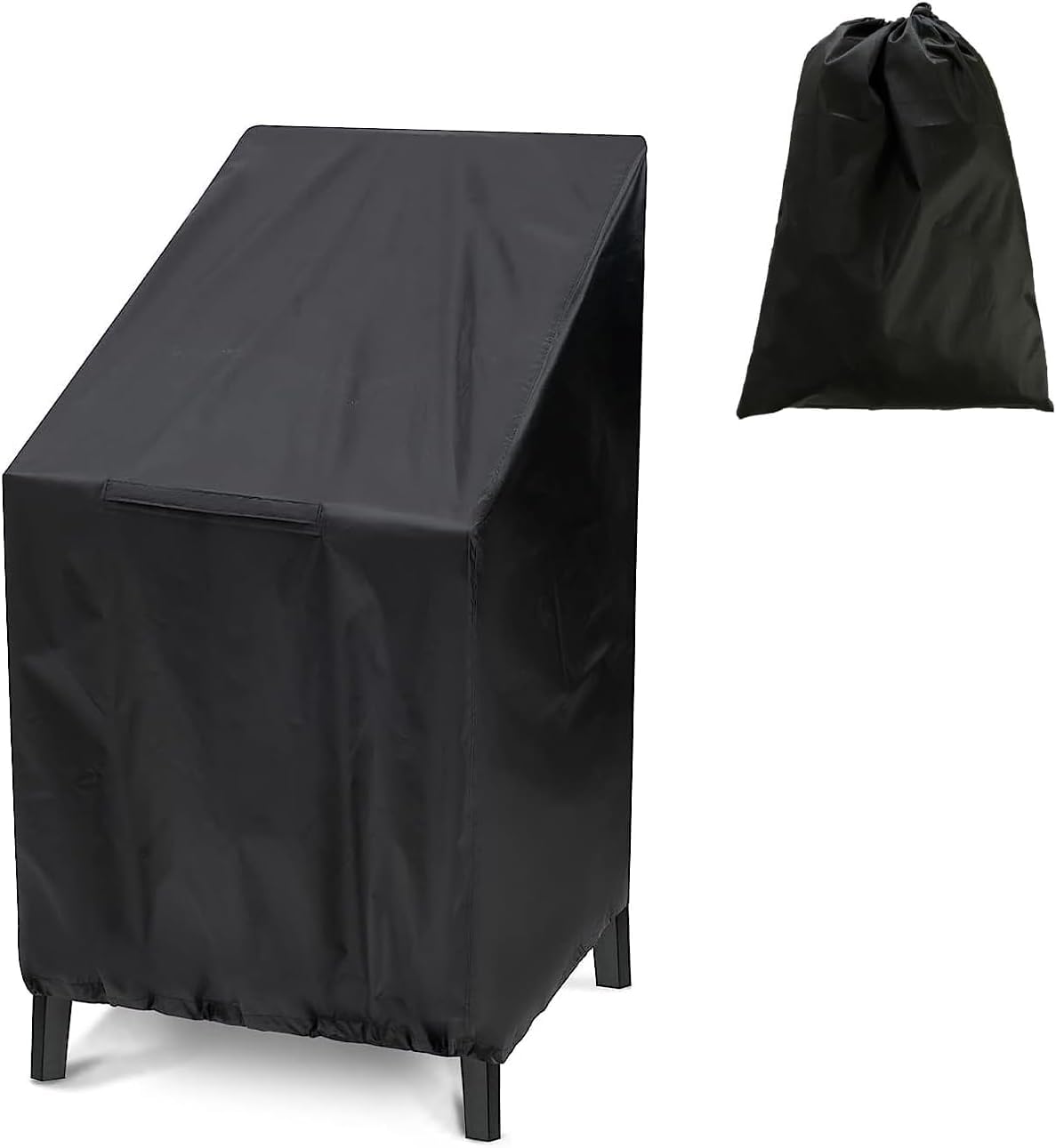 Funda para silla de jardín, funda para silla apilable, funda protectora contra el polvo de tela Oxford 210D, para sillas apilables, sillas de balcón, 65 x 65 x 120 cm