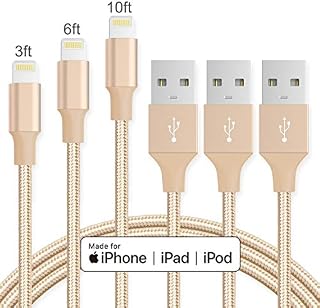 MFi Certified Lightning Cable - Novtech 3Pack 3FT 6FT 10FT iPhone Cable Nylon