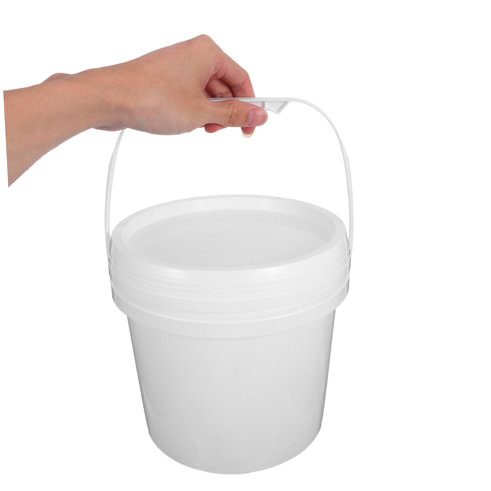 OUNONA 4 Sztuki Częściowy Białych Szczelnych Pojemników Plastikowych z Pokrywkami Do Przechowywania Żywności Wiaderka Do Lodów Mleka i Przetworów Zamrażarki i Przechowywania