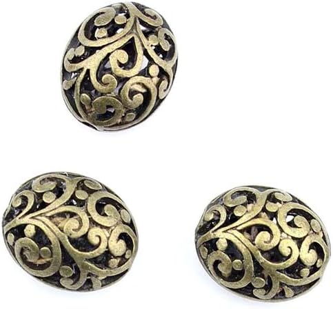 B04983 Hollow Balls Loose Beads Ancient Antique Bronze Jewelry Making Charms Findings Bulk Retro Accessoires Lots Vintage for Bracelet Necklace