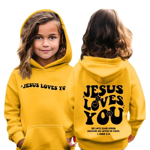 Sweatshirt Kids Long Sleeve Fleece Trendy Hoodies Graphic Cute Hooded Sweatshirts Preppy Fall Pullover Top With Pocket2