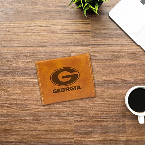 Image of Rico Industries NCAA Laser Engraved Tri-Fold Wallet, Brown