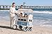 WONDERFOLD Volkswagen Double Stroller Wagon (2 Seater) - Foldable Wagon Stroller with Classic VW Bumper, Headlights, and Retro All-Terrain XL Wheels, Bondi Blue