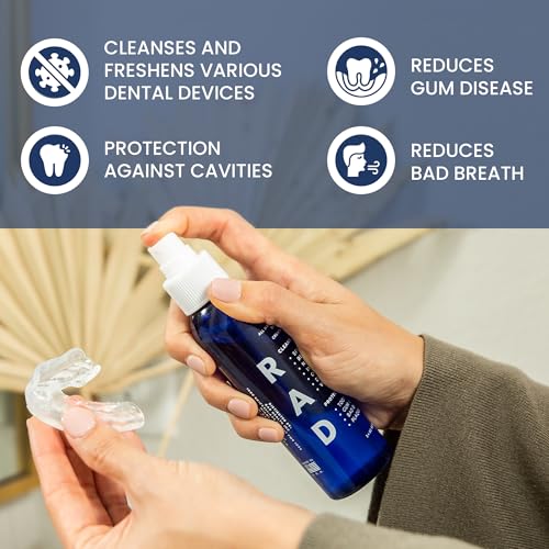 Rad Fresh Natural Retainer Cleaner Spray With Food Grade Hydrogen Peroxide Dentist Designed Denture, Aligner, Night Guard, Sleep Appliance & Mouth Guard Cleaner Made in the USA - Image 4