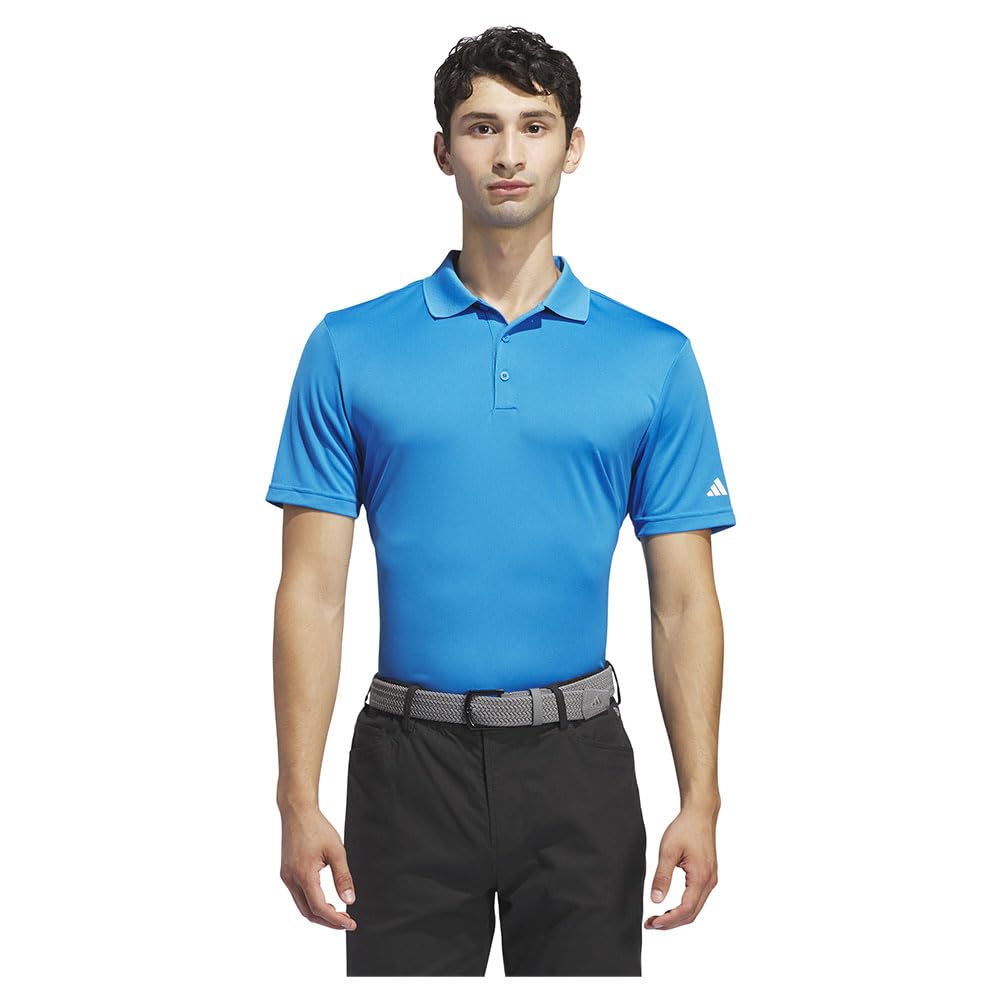 adidas Men's Core Performance Primegreen Polo Shirt, Bright Blue, S