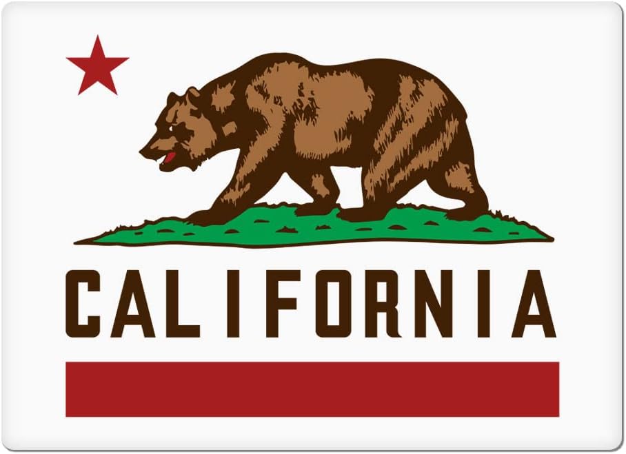 California Bear Car Magnet 2 PCS - California Flag Car Magnet - Patriotic Sticker