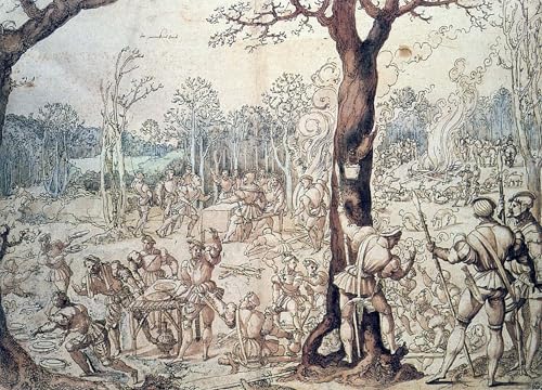 Tableau la partie de chasse de Bernard Van Orley impression sur toile 60x90cm