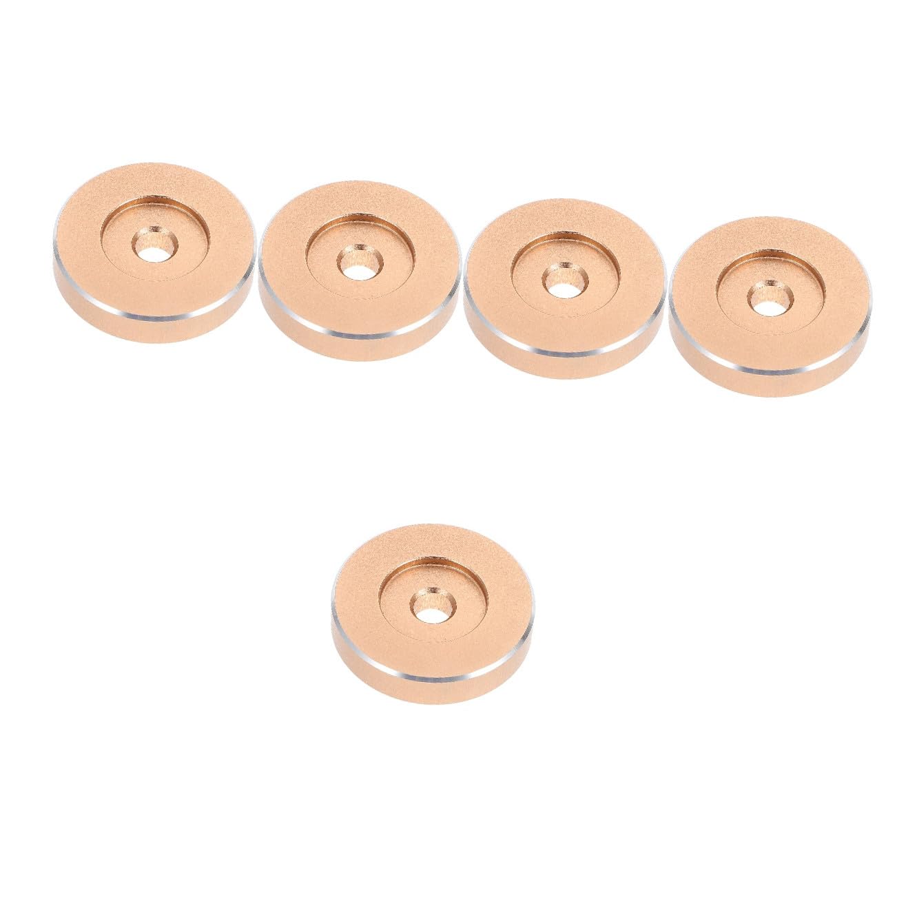 BESTonZON 5 Pezzi 45 Adattatore Convertitore 45 Giri/min Adattatore Per Giradischi Per Album Adattatore Per Vinile Da 7 Pollici 45 Adattatore Mandrino Record Disco Alluminio Metallo
