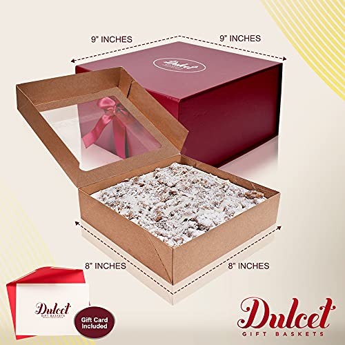 Dulcet Gift Baskets Red Velvet Crumb Cake- Gourmet Gift Idea For Birthdays, Anniversaries, Valentine’s Day For Him Or Her & More- Fresh Hand Made Velvet Cake With Cream Cheese Frosting - 2 Cakes 8x8 - Image 4