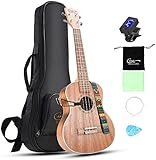 Hricane Sopran-Ukulele ist mit elegantem Sapele-Holz für den glatten und polierten Körper entworfen. Ein akustischer Instrumentenkörper aus Sapele zeigt einen angenehm wärmeren und tieferen Klang als Laminatholz. Die leichten und gut gebauten Funktionen ermöglichen es Ihnen, warme und stimmungsvolle hawaiianische Harmonien zu erzeugen.