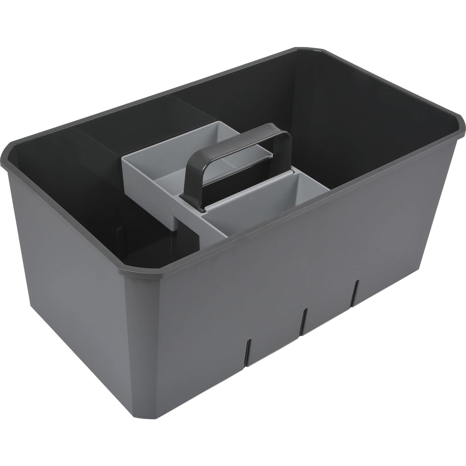 VAUTH-SAGEL Toolbox organiser for all VS Envi waste bins, waste separation system with dimensions 230 x 382 mm, plastic lava grey