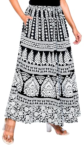 Image of Premium Cotton Skirt for Women with Pocket, Free Size