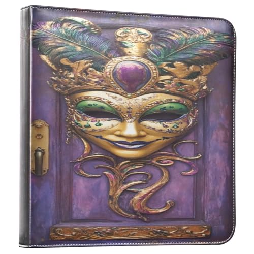 Álbum de fotos autoadhesivo DIY álbum carnaval retro puerta Mardi Gras con 3 argollas 40 páginas tamaño 8x10 para recuerdos miniatura 1